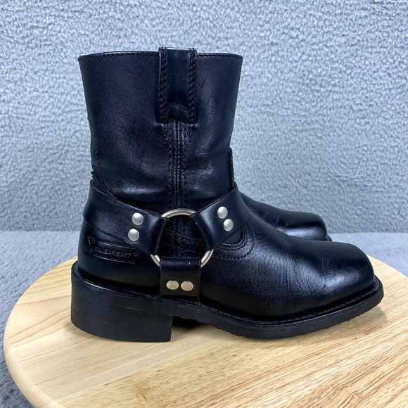Xelement Shoes - X Element Ladies Shorty Harness Boots Womens 6 M Black Leather Motorcycle Biker